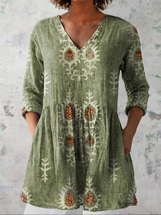 Blanca | Blusa Larga con estampado