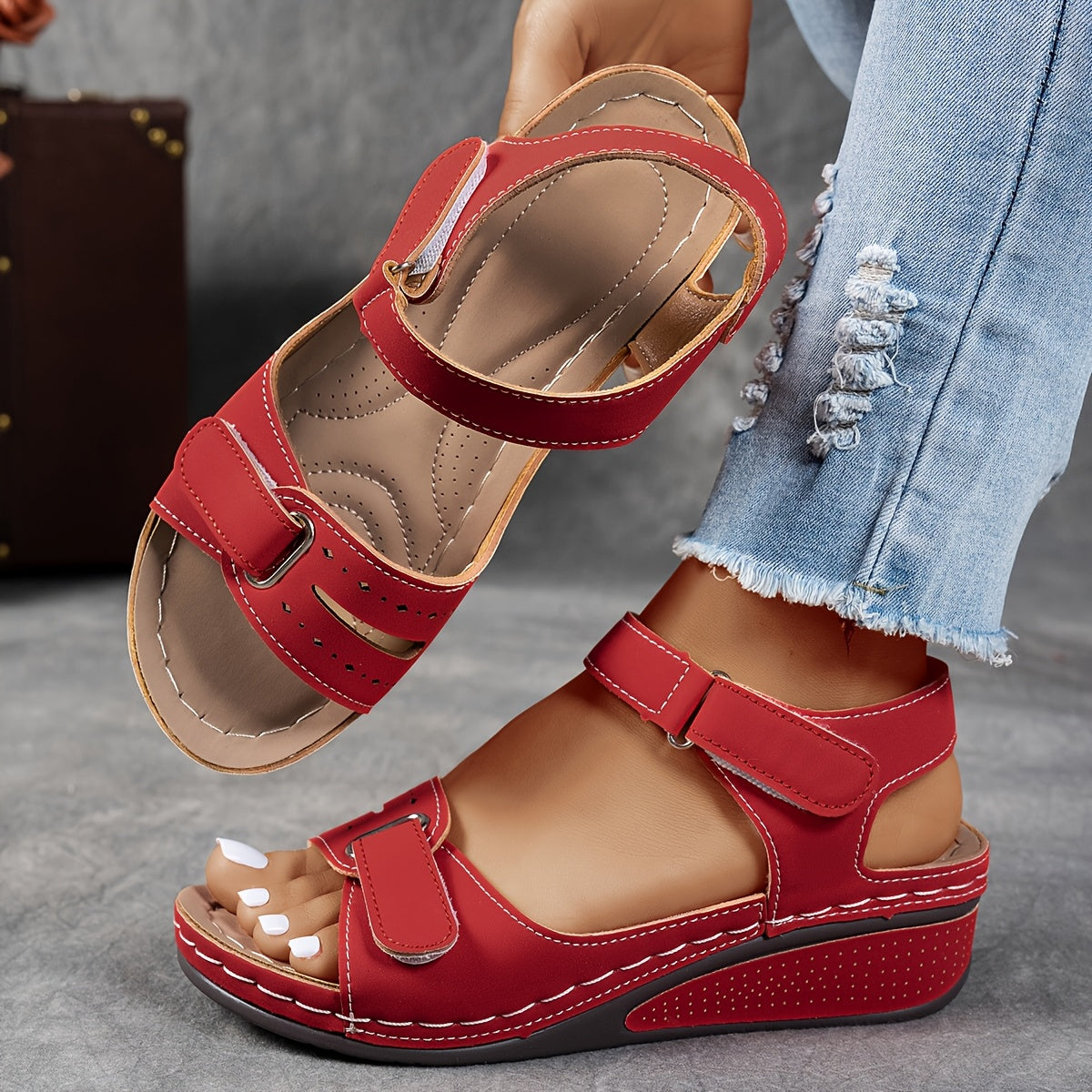Mirela | Komfortable Sandalen mit Keilabsatz