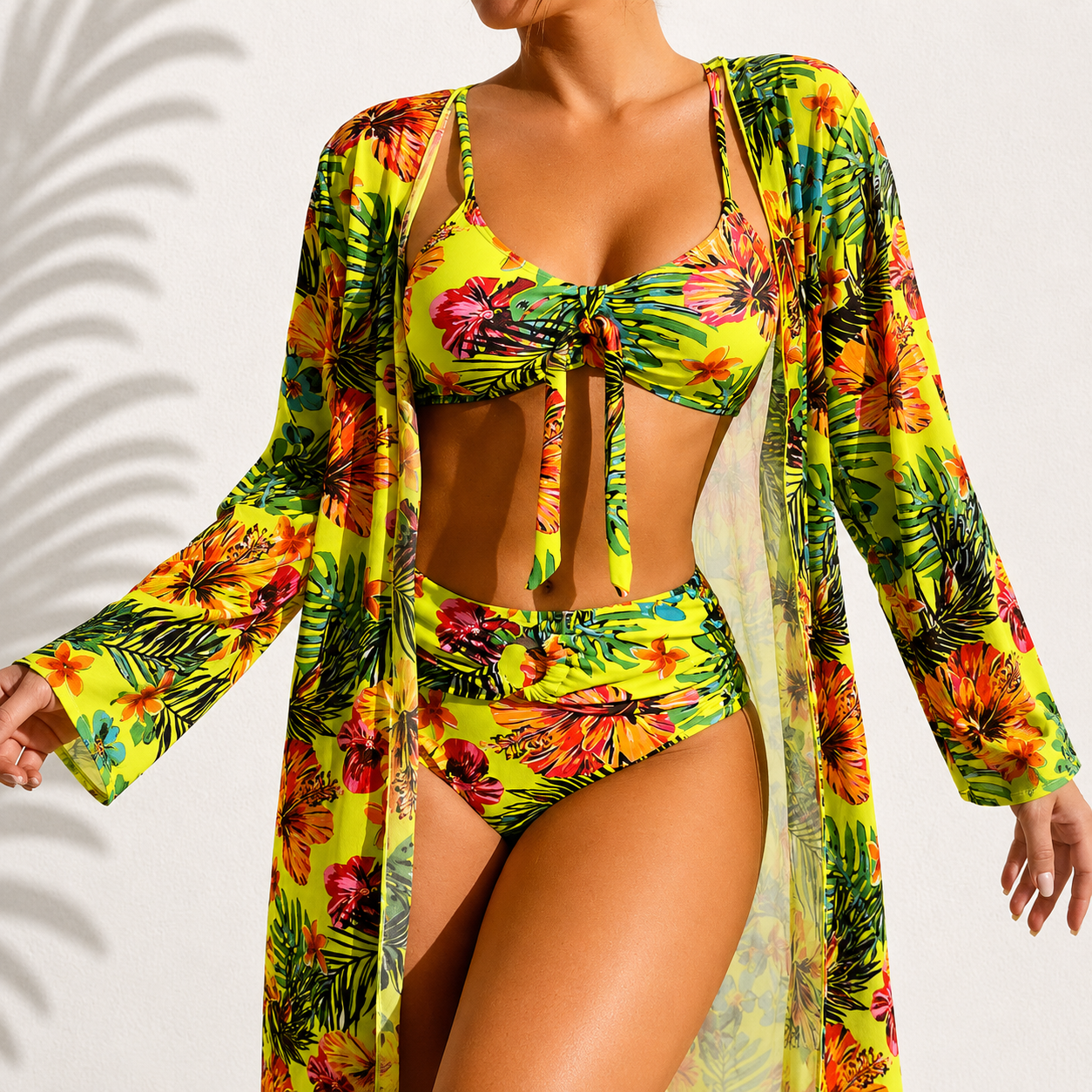 Zafira | Tropisches Bikini Set mit Kimono