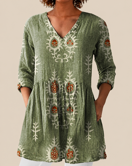 Blanca | Blusa Larga con estampado