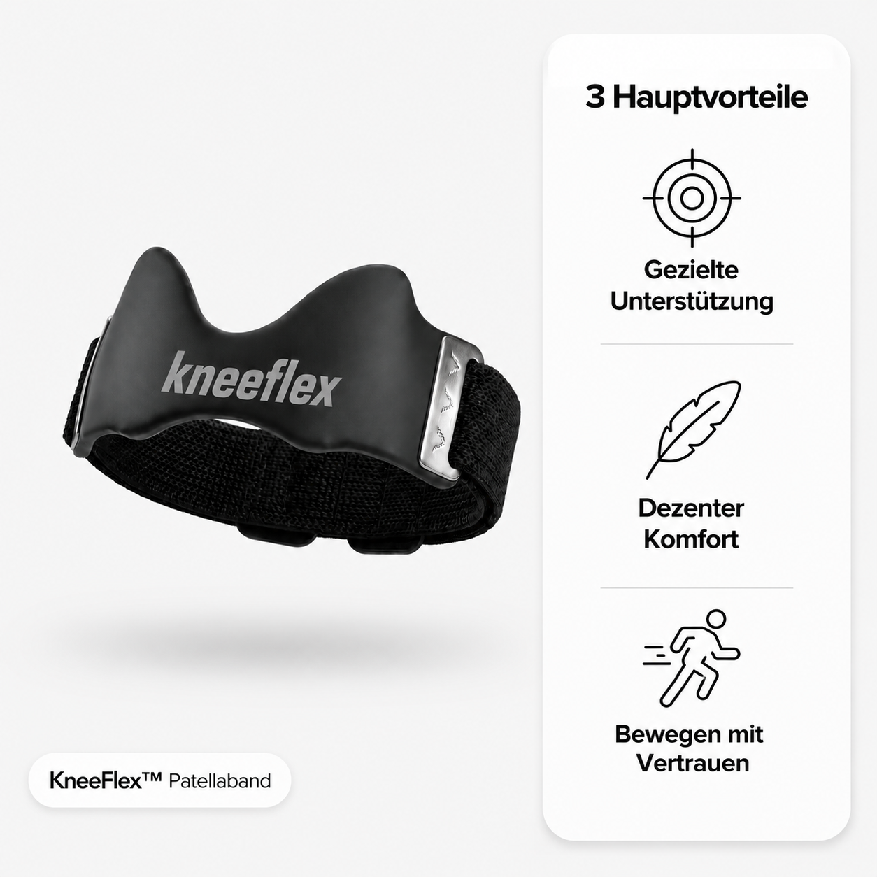 KneeFlex Pro™ Patellaband – gezielte Unterstützung für Knie, Sport & Alltag