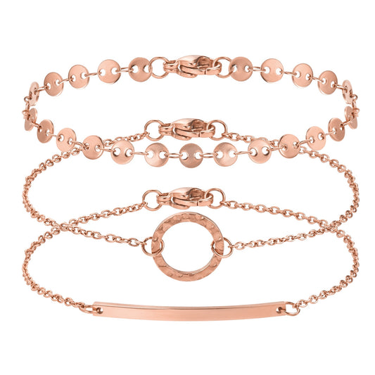BonnyMilano Armband Set Roségold
