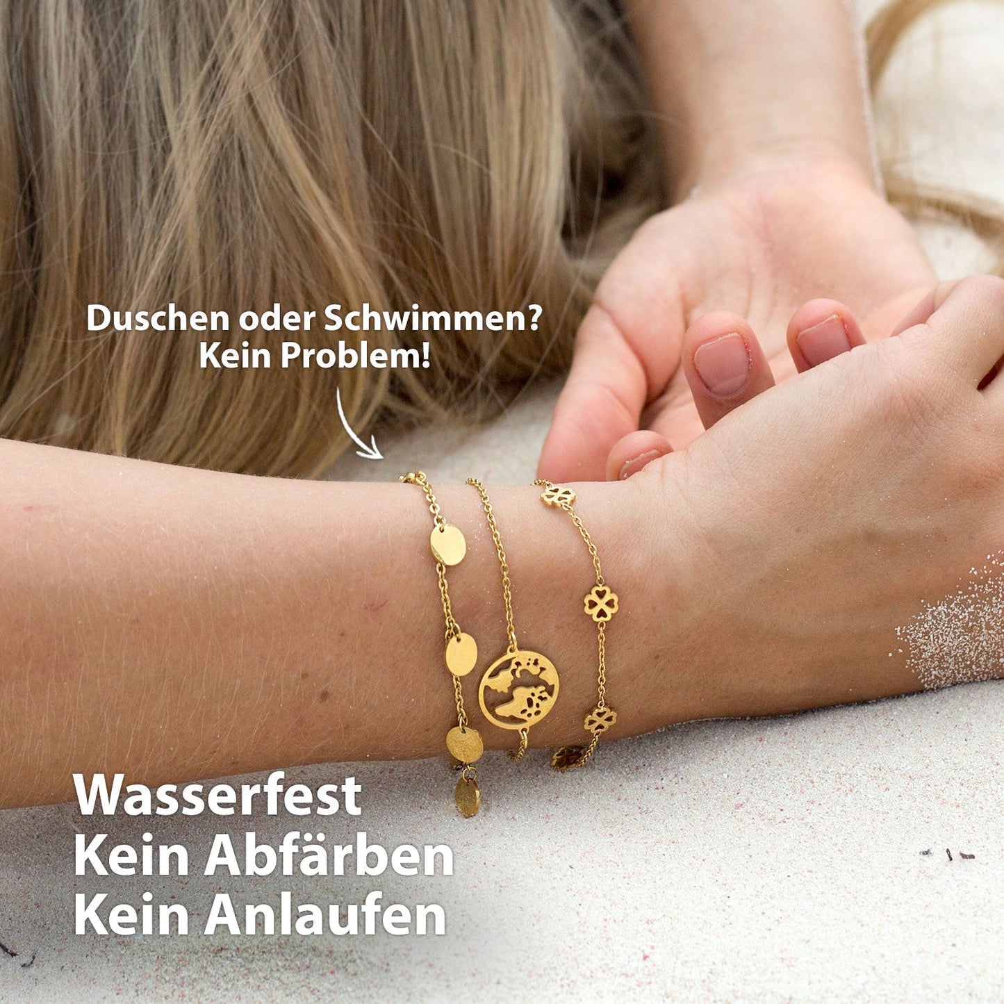 BonnyBliss Armband Kleeblatt Gold