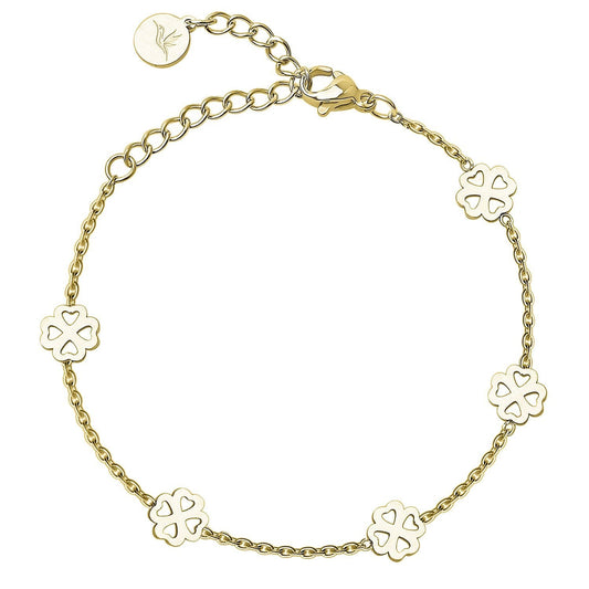 BonnyBliss Armband Kleeblatt Gold