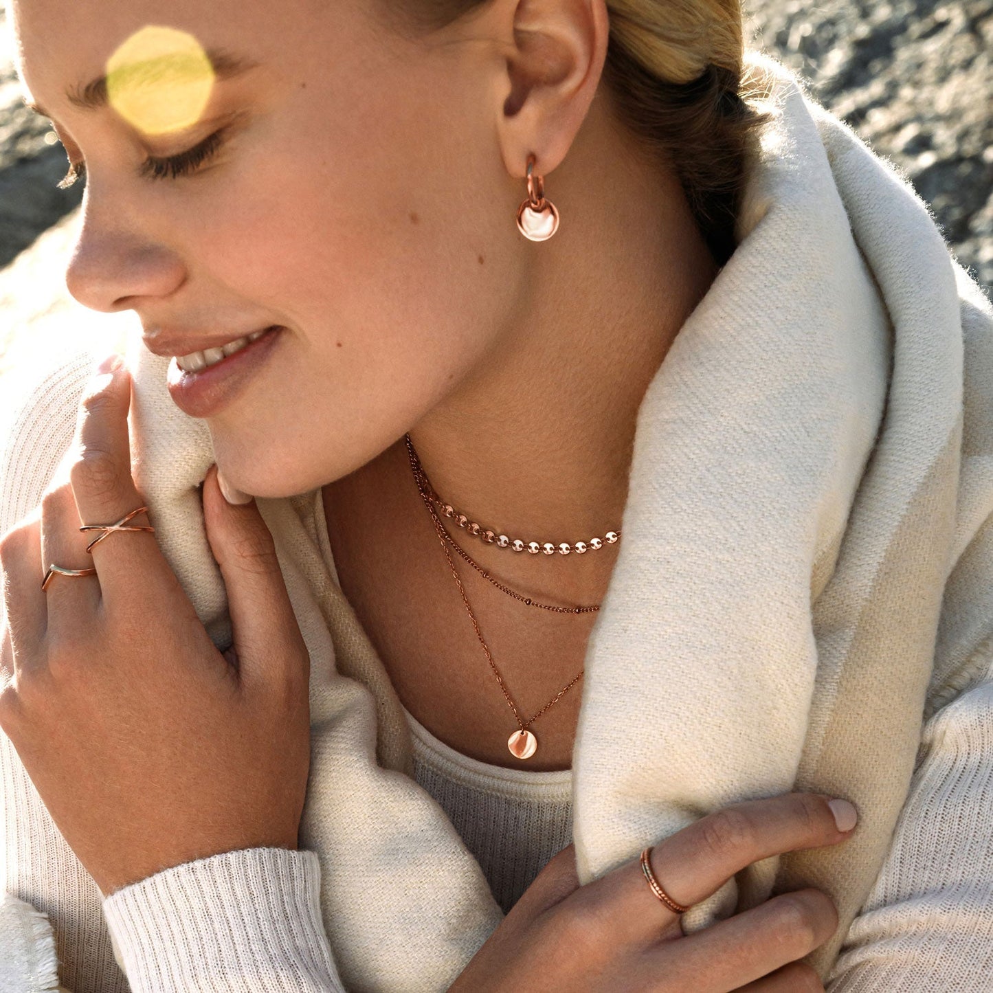 BonnyBoho Halsketten Set Rose