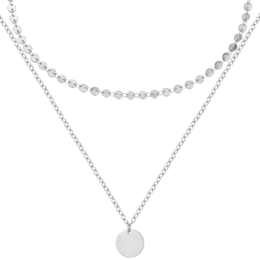 BonnyBoho Halsketten Set Silber