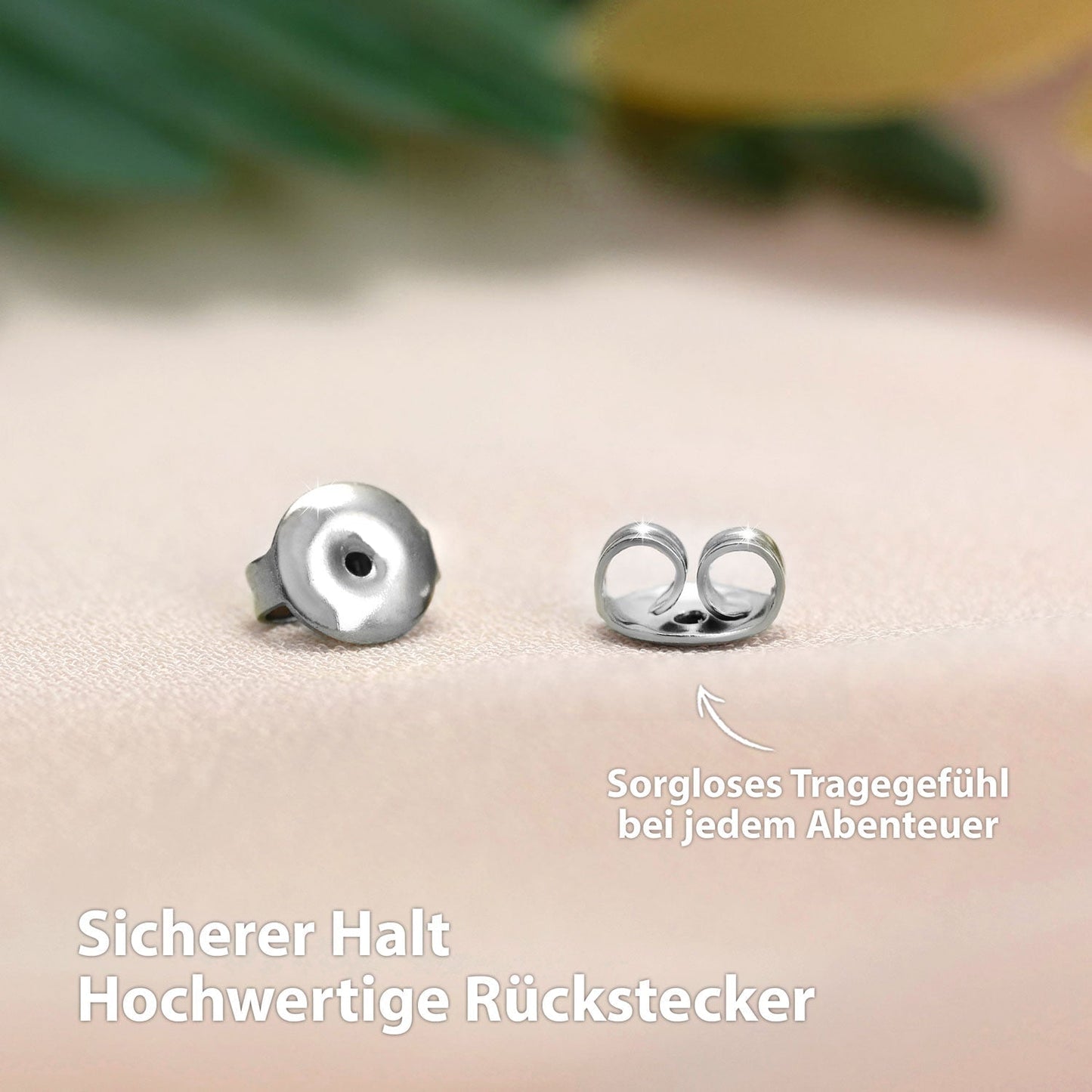 BonnyDots Creolen Silber Klein Set mit Kugel Ohrstecker