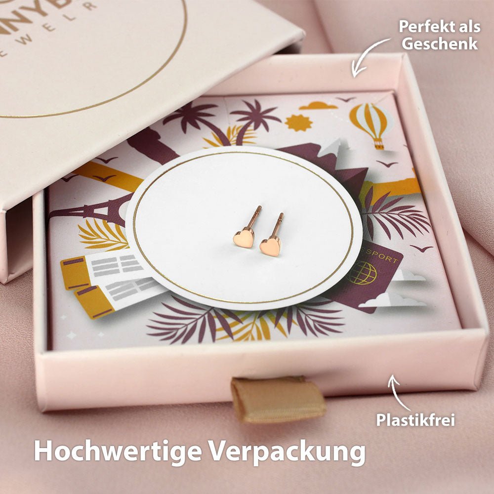 BonnyHearts Herz Ohrringe Rose