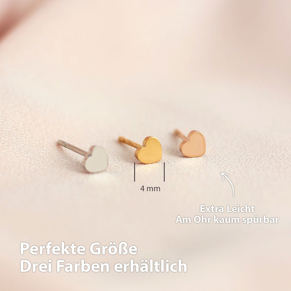 BonnyHearts Herz Ohrringe Rose