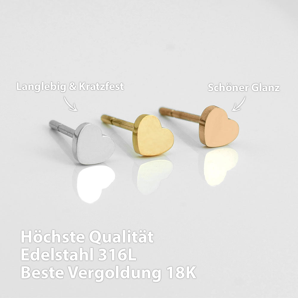 BonnyHearts Herz Ohrringe Rose