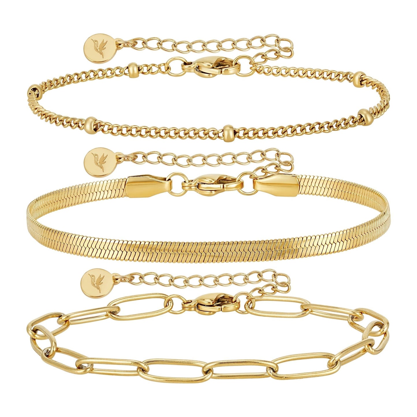 BonnyShine Armband Gold Damen Set