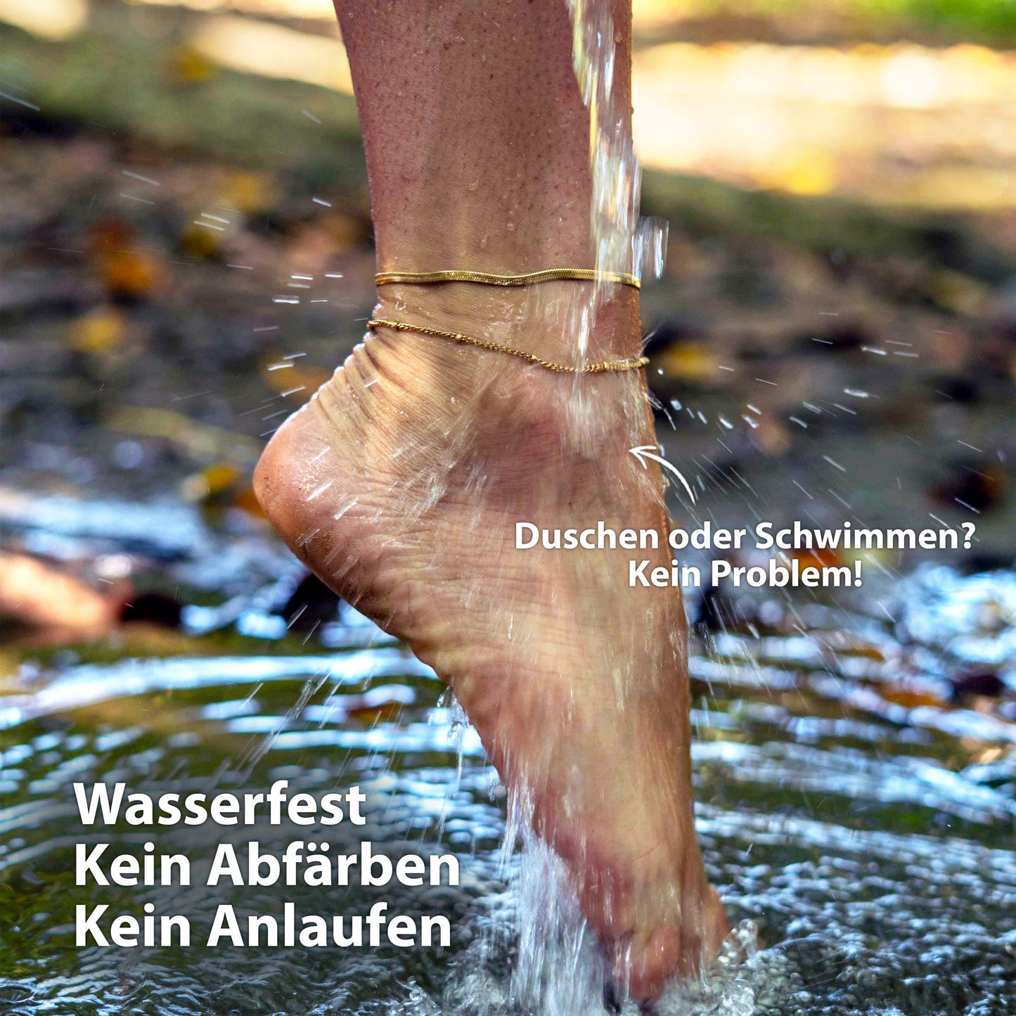 BonnyBeach Fußketten Gold Set