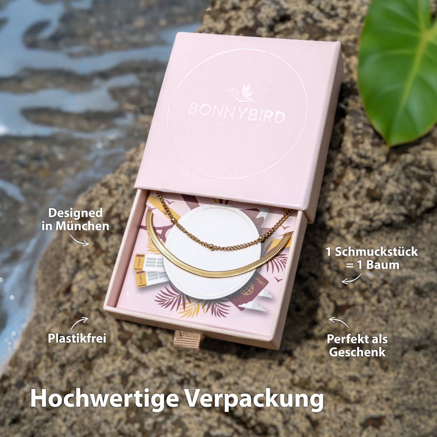 BonnyBeach Fußketten Gold Set