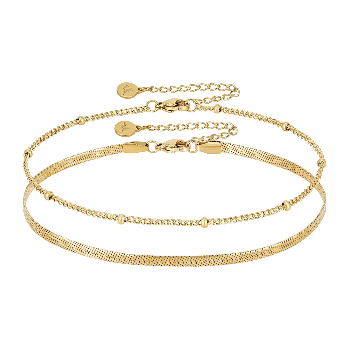 BonnyBeach Fußketten Gold Set