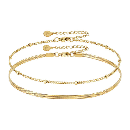 BonnyBeach Fußketten Gold Set