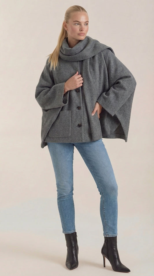 Kristina Gemütlicher Mantel-Cape