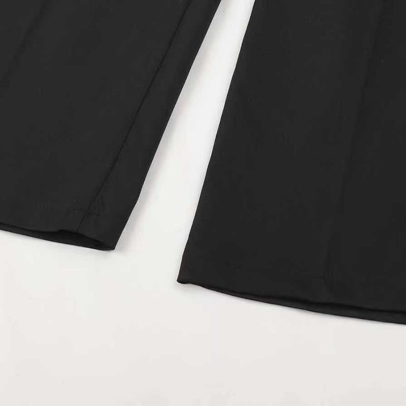 Pantalones de traje de mujer con cintura alta